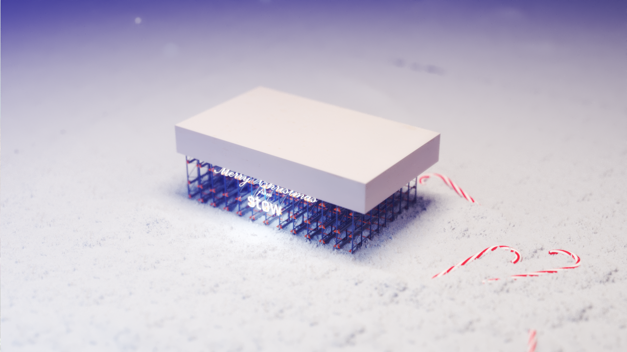 Snowy miniature STOW warehouse campaign render